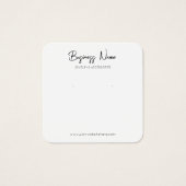 モダンタイポグラフィカスタムフォトスクエアイヤリング (正面)