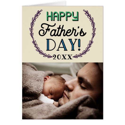 モダンタイポグラフィカスタムフォトファーザーズデイ (正面)