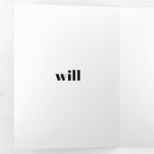 モダンタイポグラフィカスタム結婚の申し出 三つ折りカード (内部最初)