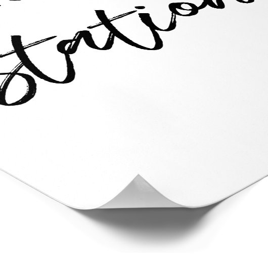 モダンタイポグラフィカスタム結婚式場標識 ポスター (角)