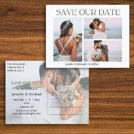 モダンタイポグラフィカップル4枚救の写真 案内ポストカード