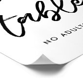 モダンタイポグラフィキッズテ結婚ーブルの標識 ポスター (角)