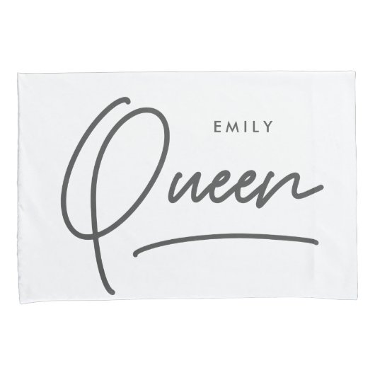 モダンタイポグラフィクエレガントイーン枕ケース 枕カバー (正面右)