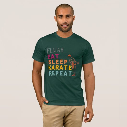 モダンタイポグラフィクール武術アーツアーツ空手 Tシャツ (正面フル)