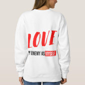 モダンタイポグラフィグラフィック文字デザイン スウェットシャツ (裏面)