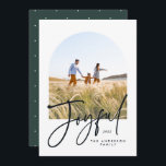 モダンタイポグラフィグリーンエレガント1フォトクリスマス<br><div class="desc">モダントレンディーエレガントタイポグラフィグリーングリーングリーンクリスマス1フォトタイポグラフィホリデーカード</div>