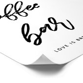 モダンタイポグラフィコーヒバー結婚徴候 ポスター (角)