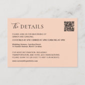 モダンタイポグラフィサンセットQRコー結婚ドの詳細 エンクロージャーカード (正面)