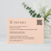 モダンタイポグラフィサンセットQRコー結婚ドの詳細 エンクロージャーカード (スタンド正面)