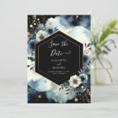 モダンタイポグラフィシレ結婚ンズ セーブザデート (スタンド正面)