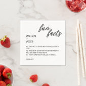 モダンタイポグラフィシンプルおもしろい事実結婚の スタンダードカクテルナプキン (インサイチュ)