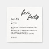 モダンタイポグラフィシンプルおもしろい事実結婚の スタンダードカクテルナプキン (正面)