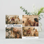 モダンタイポグラフィシンプルクリスマスホリデーカード シーズンカード (スタンド正面)