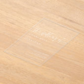 モダンタイポグラフィシンプルトレンディー結婚ズ アクリル招待状 (レイダウン)