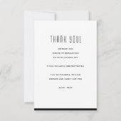 モダンタイポグラフィシンプルフォトGRADサンキューカード サンキューカード (裏面)