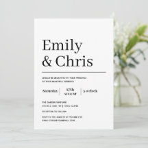 モダンタイポグラフィシンプルミニマ結婚リスト