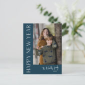 モダンタイポグラフィシンプル写真新年 シーズンポストカード (スタンド正面)