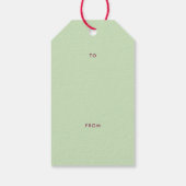 モダンタイポグラフィジョイ愛の平和ホープのクリスマス ギフトタグ (裏面)