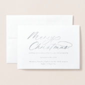 モダンタイポグラフィスエレガントクリッ企業のト1枚 箔カード (封筒付き正面)