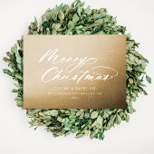 モダンタイポグラフィスエレガントクリプト企業の金ゴールド 箔カード