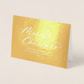 モダンタイポグラフィスエレガントクリプト企業の金ゴールド 箔カード (正面)