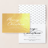 モダンタイポグラフィスエレガントクリプト企業の金ゴールド 箔カード (ディスプレー)