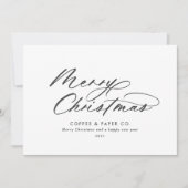 モダンタイポグラフィスエレガントクリプト企業の シーズンカード (正面)