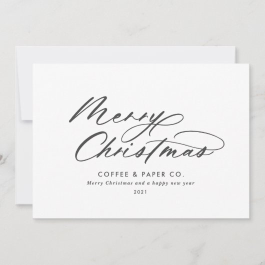 モダンタイポグラフィスエレガントクリプト企業の シーズンカード (正面)