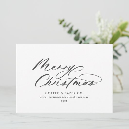 モダンタイポグラフィスエレガントクリプト企業の シーズンカード (スタンド正面)