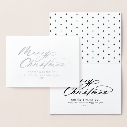 モダンタイポグラフィスエレガントクリプト企業の 箔カード (ディスプレー)