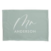 モダンタイポグラフィスエレガントクリプトmrギフトピローca 枕カバー (正面)