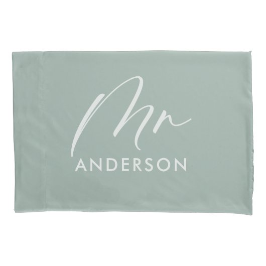 モダンタイポグラフィスエレガントクリプトmrギフトピローca 枕カバー (正面)