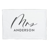 モダンタイポグラフィスエレガントクリプトmrsギフト 枕カバー (正面)