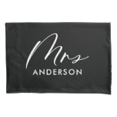 モダンタイポグラフィスエレガントクリプトmrsギフト 枕カバー (正面)