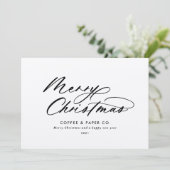 モダンタイポグラフィスエレガントクリー企業のト シーズンカード (スタンド正面)