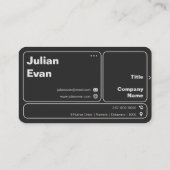 モダンタイポグラフィスキャン可能QRコードこんにちは 名刺 (裏面)