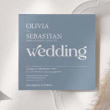 モダンタイポグラフィスクエアフォトダスティブルー結婚ズ