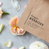 モダンタイポグラフィスクリプト名と差出人住所 セルフインキングスタンプ