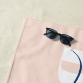 モダンタイポグラフィスクリプト引用文 ビーチタオル (インサイチュ)