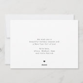 モダンタイポグラフィスクリプト3枚の写真メリークリスマス シーズンカード (裏面)