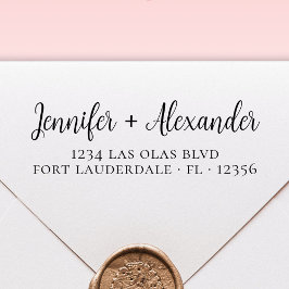 モダンタイポグラフィス結婚クリプトの差出人住所 セルフインキングスタンプ