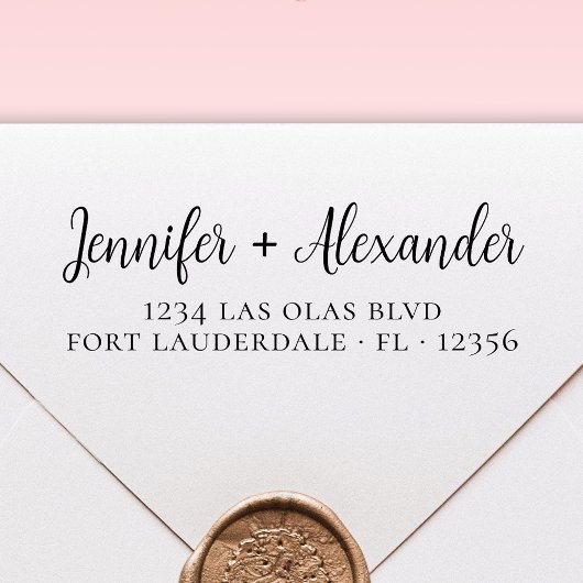 モダンタイポグラフィス結婚クリプトの差出人住所 セルフインキングスタンプ