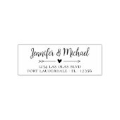 モダンタイポグラフィス結婚クリプト差出人住所S セルフインキングスタンプ (デザイン)