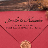 モダンタイポグラフィス結婚クリプト差出人住所S セルフインキングスタンプ