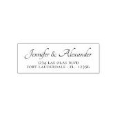 モダンタイポグラフィス結婚クリプト差出人住所S セルフインキングスタンプ (デザイン)