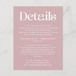 モダンタイポグラフィダスティバラ結婚詳細 エンクロージャーカード