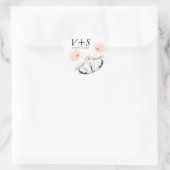 モダンタイポグラフィダネ結婚デオンのカスタム好意 ラウンドシール (バッグ)