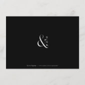 モダンタイポグラフィディナー及び踊り披露宴 エンクロージャーカード (裏面)