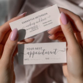 モダンタイポグラフィトレンディー赤面ピンクアポイントメント スキニー名刺