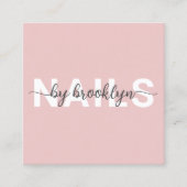 モダンタイポグラフィネイルアーティスト スクエア名刺 (正面)